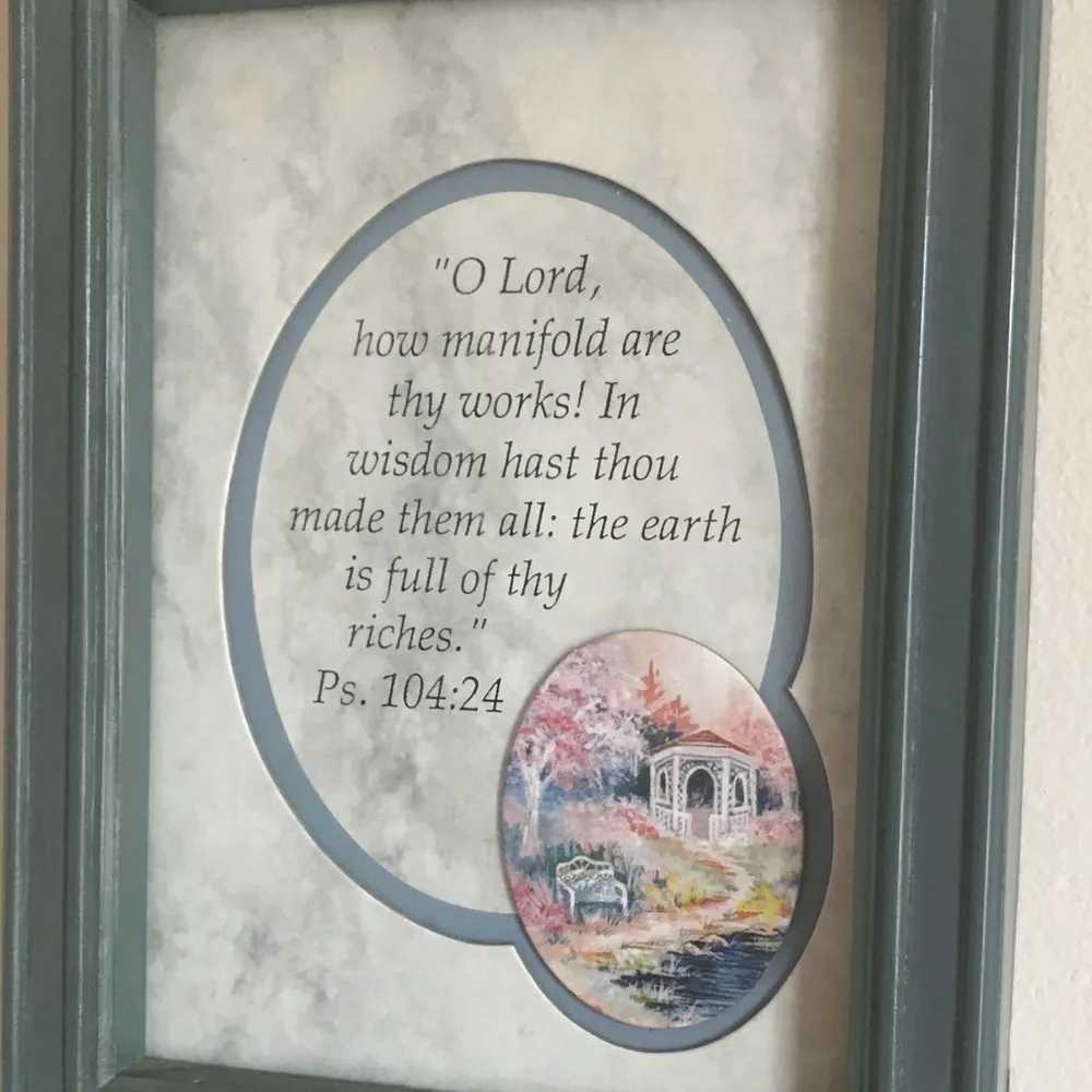 Rare Vintage 1970’s Psalms Verse 104 Mini Picture